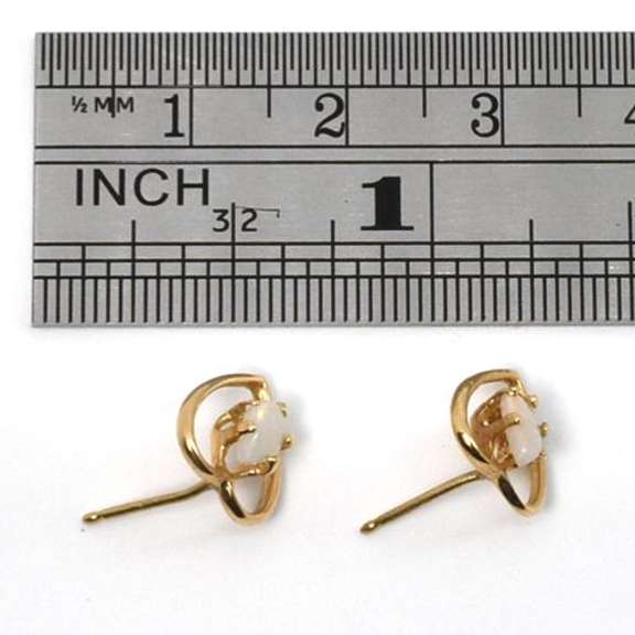 Cute Opal Heart Earrings