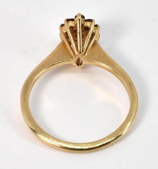 Feminine Diamond Amidst Rubies Ring