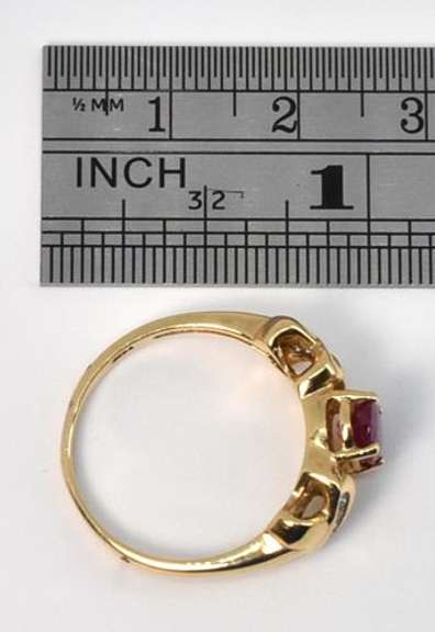 Stylish XOX Ruby Ring