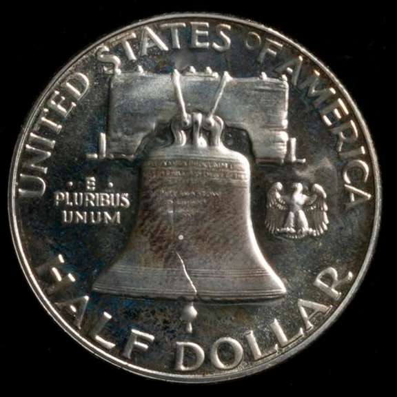 1955 Gem Cameo Proof Franklin Half Dollar