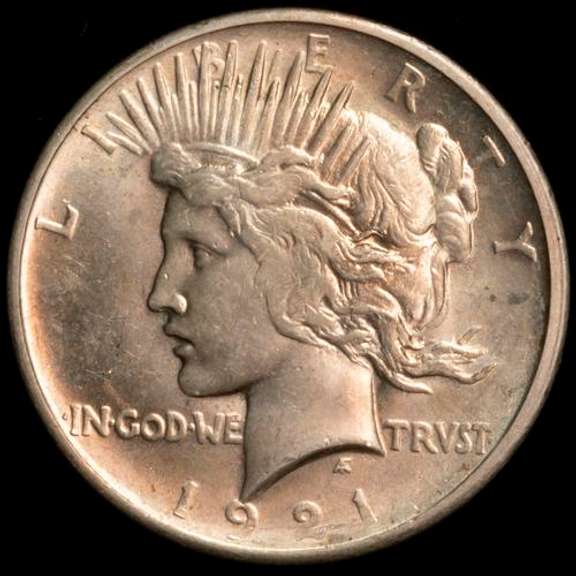 1921  Near Unc Semi Key Peace Dollar