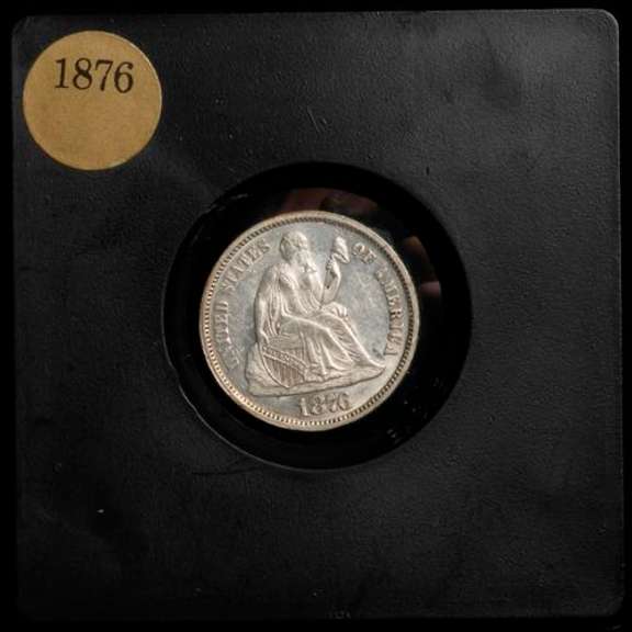 1876 Seated Dime Uncirculated