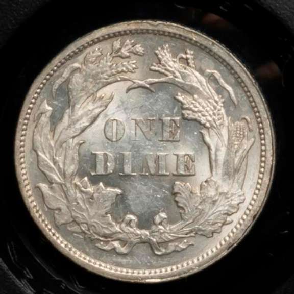 1876 Seated Dime Uncirculated