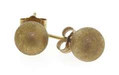Beautiful 8mm Textured Gold Stud Earrings