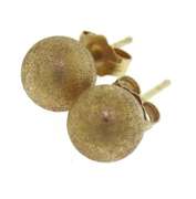 Beautiful 8mm Textured Gold Stud Earrings