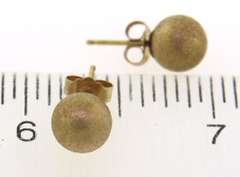 Beautiful 8mm Textured Gold Stud Earrings