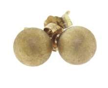 Beautiful 8mm Textured Gold Stud Earrings