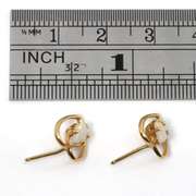 Cute Opal Heart Earrings