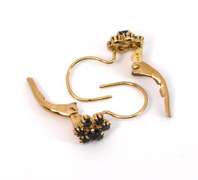 Useful 14k Sapphire Cluster Earrings