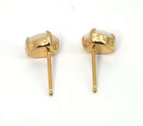 Heart Shaped Opal Stud Earrings