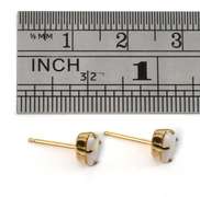 Heart Shaped Opal Stud Earrings