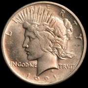 1921  Near Unc Semi Key Peace Dollar