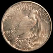 1921  Near Unc Semi Key Peace Dollar