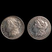1884 S And 1890 S Morgan Silver Dollars