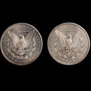 1884 S And 1890 S Morgan Silver Dollars