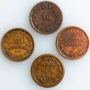 4 No Date Civil War Tokens