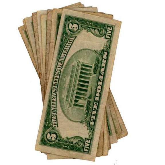 10 1934 Various Series $5 Blue Seal Silver Certificates