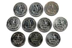 10 Assorted Proof Washington Quarters