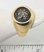 Unisex 18K Ancient Coin-Style Ring