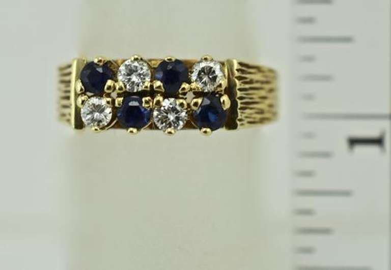 Beautiful 18K Sapphire and Diamond Ring