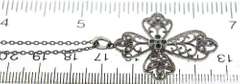Sterling Silver Emerald & CZ Cross Necklace