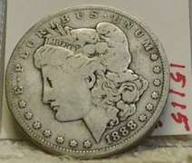 1888-O Morgan  Dollar, circulated,