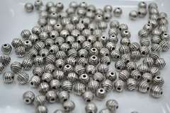 Silver Tone Round Pewter Spacer Beads 317 Ct. 7 mm