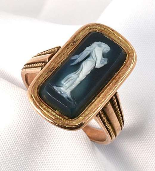 Angelic Cameo Ring in 10K Yellow Gold