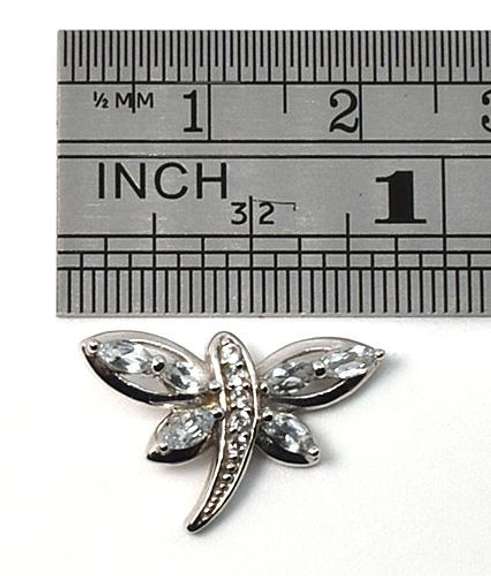 Cute Butterfly Pendant with Aquamarines & Diamonds