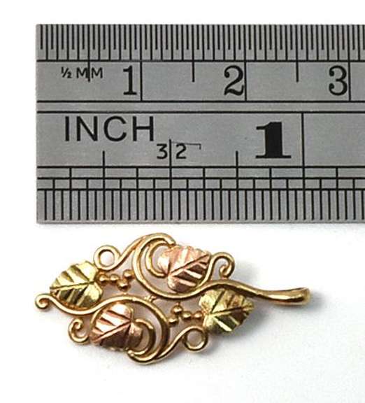 Dainty Gape Pendant in 10K Yellow and Rose Gold