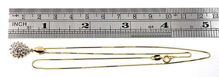 Attractive Diamond Pendant Necklace in 10K