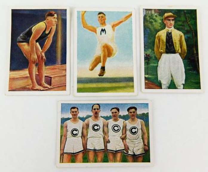 4 German Tobacco Sports Trade Cards