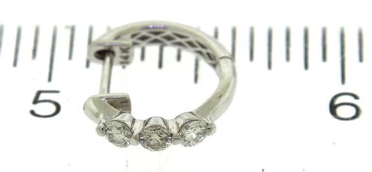 Pretty .47ctw 3 Stone Diamond Huggies