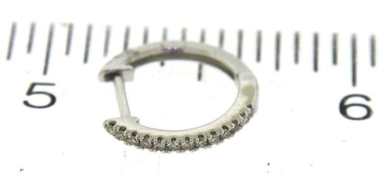 Lovely Diamond Huggies White Gold Earrings
