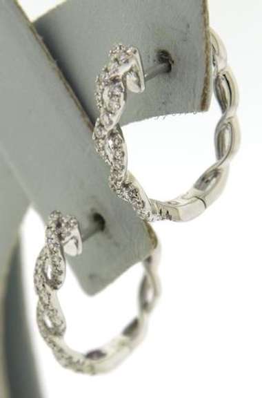 Fantastic Diamond Infinity Hoop Earrings