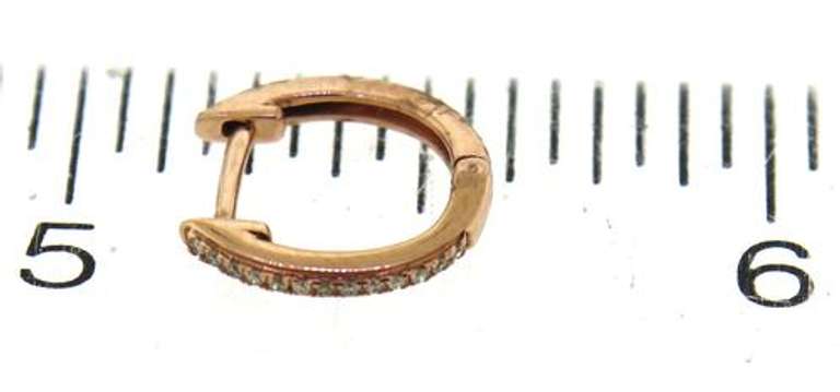 Beautiful Diamond Hoop Yellow Gold Earrings