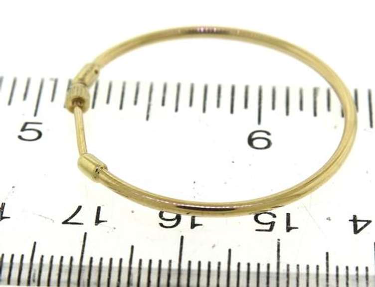 Gabriel & Co 30mm High Polish Hoop Earrings