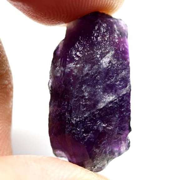 Collectors rich untreated 24.50ct uncut Amethyst