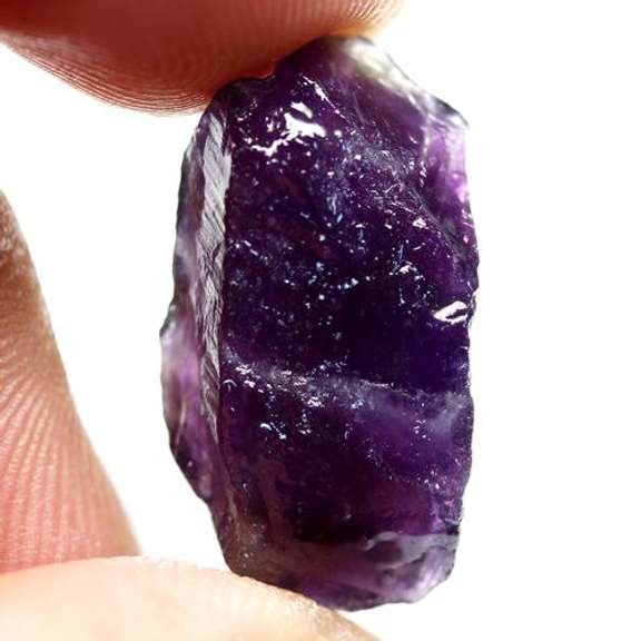 Collectors rich untreated 24.50ct uncut Amethyst
