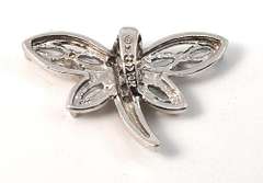 Cute Butterfly Pendant with Aquamarines & Diamonds