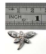 Cute Butterfly Pendant with Aquamarines & Diamonds