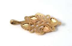 Dainty Gape Pendant in 10K Yellow and Rose Gold