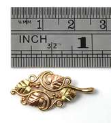 Dainty Gape Pendant in 10K Yellow and Rose Gold