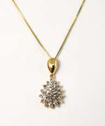 Attractive Diamond Pendant Necklace in 10K