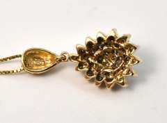 Attractive Diamond Pendant Necklace in 10K