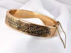 Antique Bangle Bracelet in 10K Yellow Gold