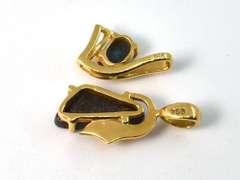 Sweet Pair of Opal Pendants in 18K Yellow Gold