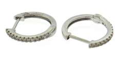 Lovely Diamond Huggies White Gold Earrings