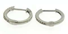 Lovely Diamond Huggies White Gold Earrings