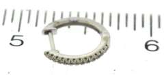 Lovely Diamond Huggies White Gold Earrings